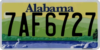 AL license plate 7AF6727