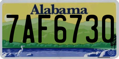 AL license plate 7AF6730