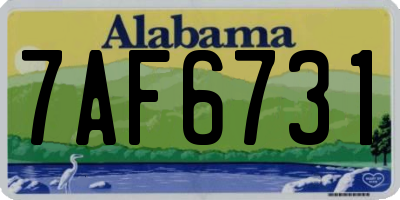 AL license plate 7AF6731