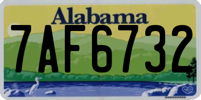 AL license plate 7AF6732