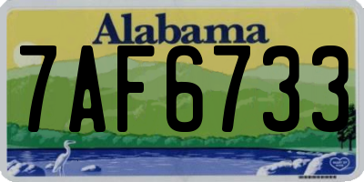 AL license plate 7AF6733