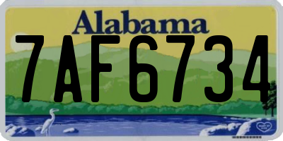 AL license plate 7AF6734
