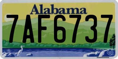 AL license plate 7AF6737