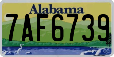 AL license plate 7AF6739