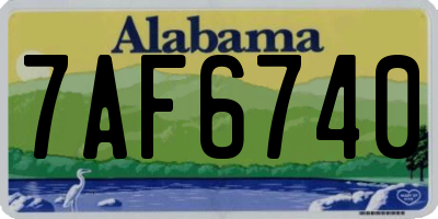 AL license plate 7AF6740