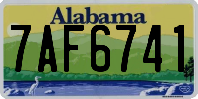 AL license plate 7AF6741