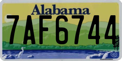 AL license plate 7AF6744