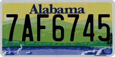 AL license plate 7AF6745