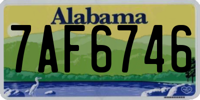 AL license plate 7AF6746