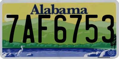 AL license plate 7AF6753