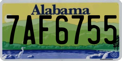 AL license plate 7AF6755