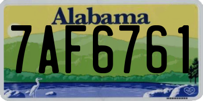 AL license plate 7AF6761