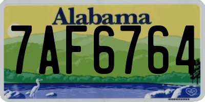 AL license plate 7AF6764