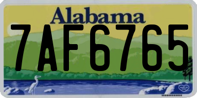 AL license plate 7AF6765