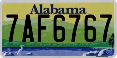 AL license plate 7AF6767