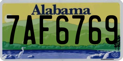 AL license plate 7AF6769