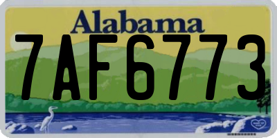 AL license plate 7AF6773
