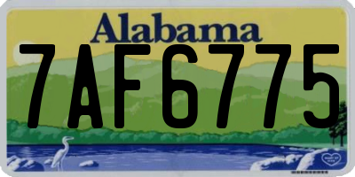 AL license plate 7AF6775