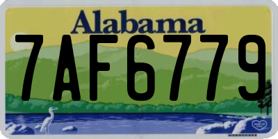 AL license plate 7AF6779