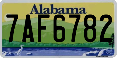 AL license plate 7AF6782