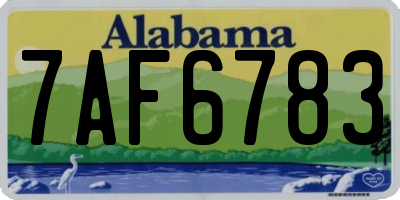 AL license plate 7AF6783