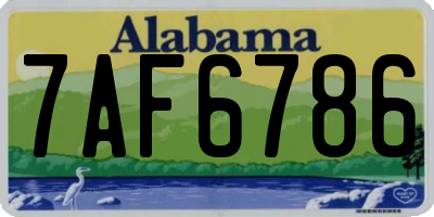AL license plate 7AF6786