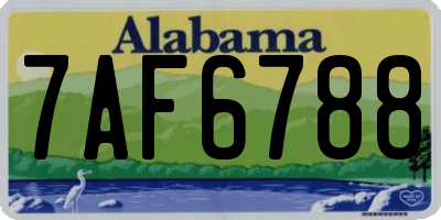 AL license plate 7AF6788