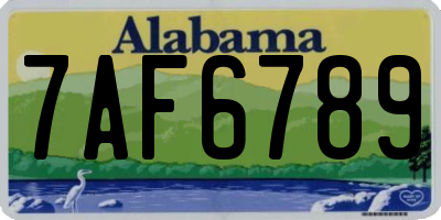 AL license plate 7AF6789
