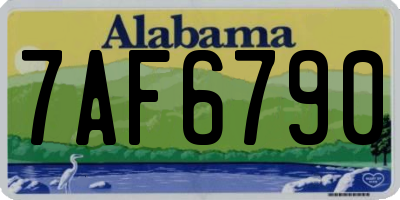 AL license plate 7AF6790
