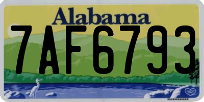 AL license plate 7AF6793