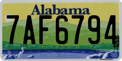 AL license plate 7AF6794