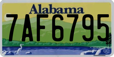 AL license plate 7AF6795