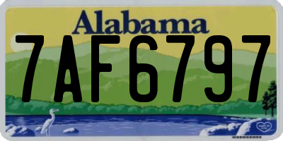 AL license plate 7AF6797