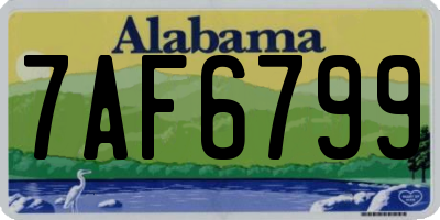 AL license plate 7AF6799