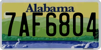 AL license plate 7AF6804