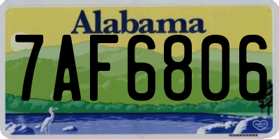 AL license plate 7AF6806