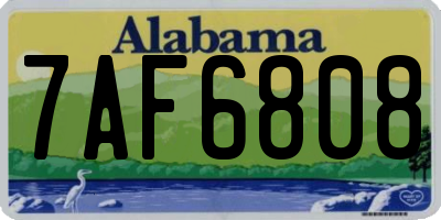 AL license plate 7AF6808