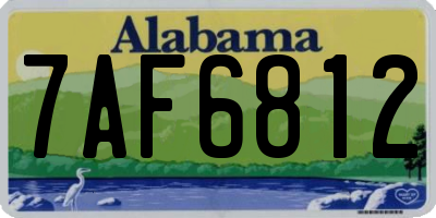 AL license plate 7AF6812