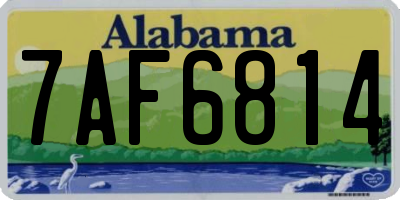 AL license plate 7AF6814