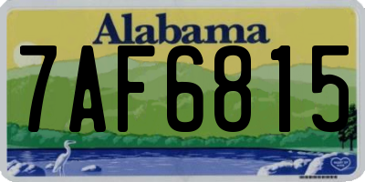AL license plate 7AF6815
