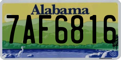 AL license plate 7AF6816