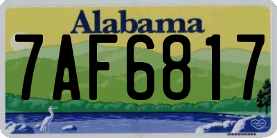 AL license plate 7AF6817