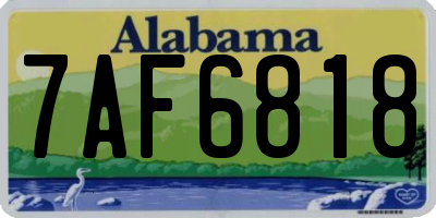 AL license plate 7AF6818