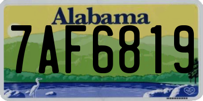 AL license plate 7AF6819