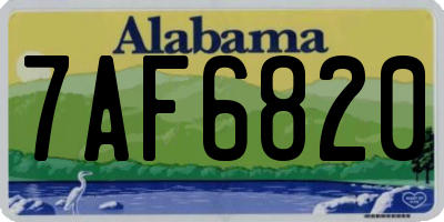 AL license plate 7AF6820