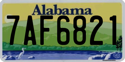 AL license plate 7AF6821