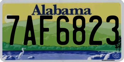 AL license plate 7AF6823