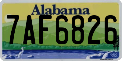 AL license plate 7AF6826