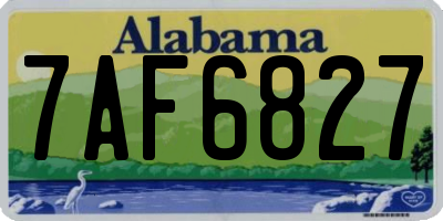 AL license plate 7AF6827
