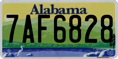 AL license plate 7AF6828